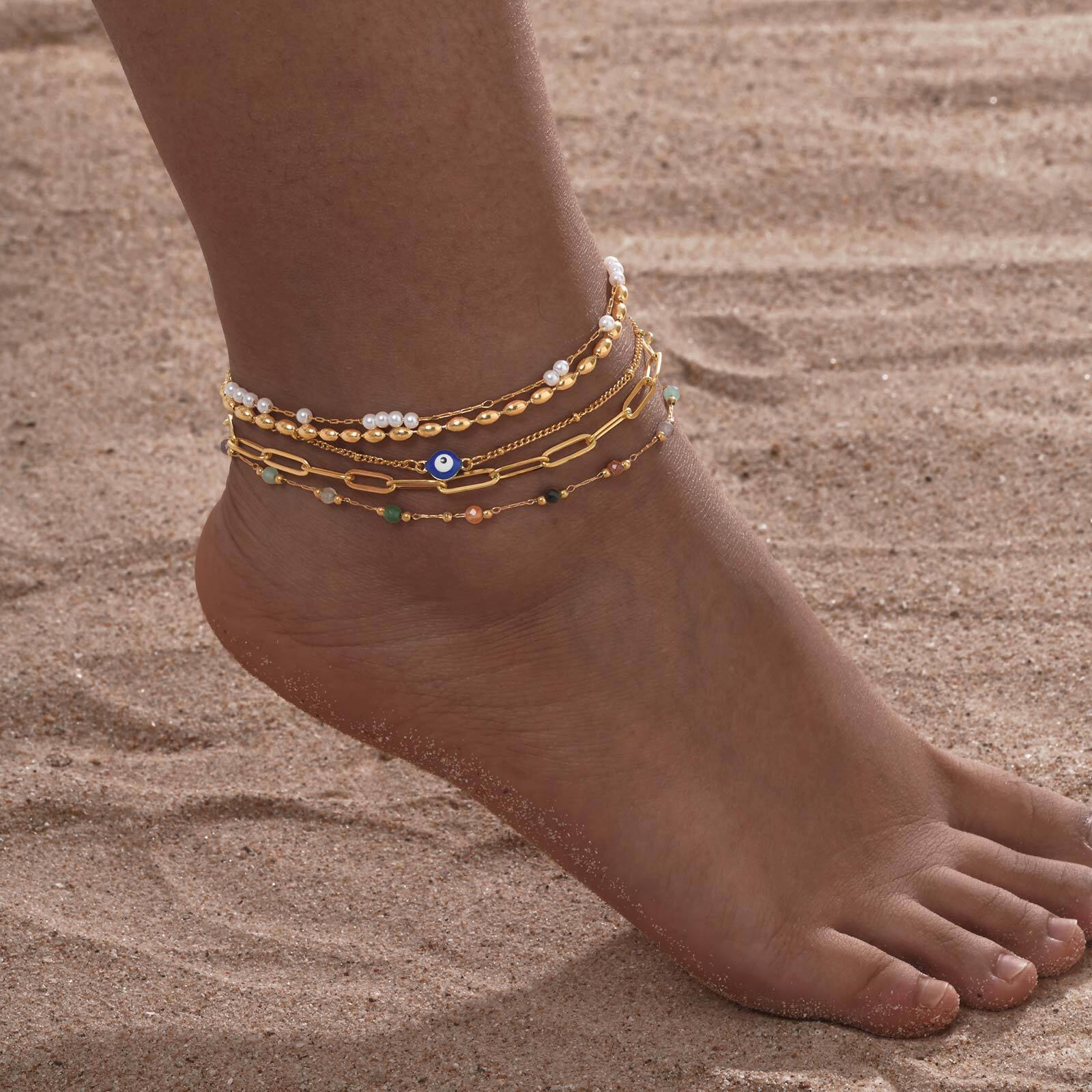Pulsera tobillera en capas cha - Jc Jewelry & Watches Photos reseña y precio