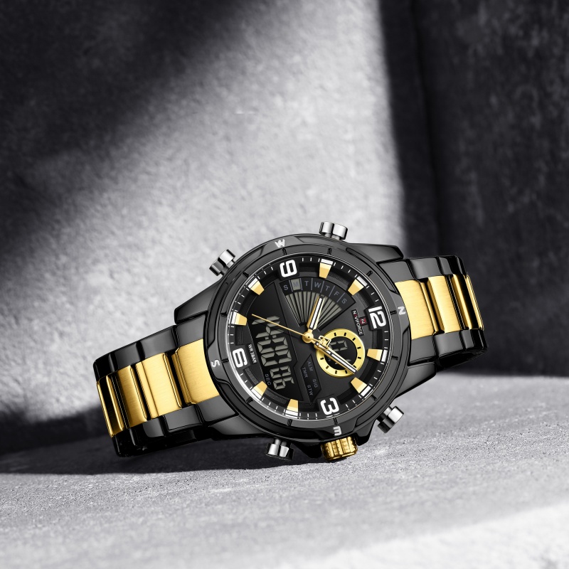 Reloj NAVIFORCE con doble pant - Watch Display Box reseña y precio